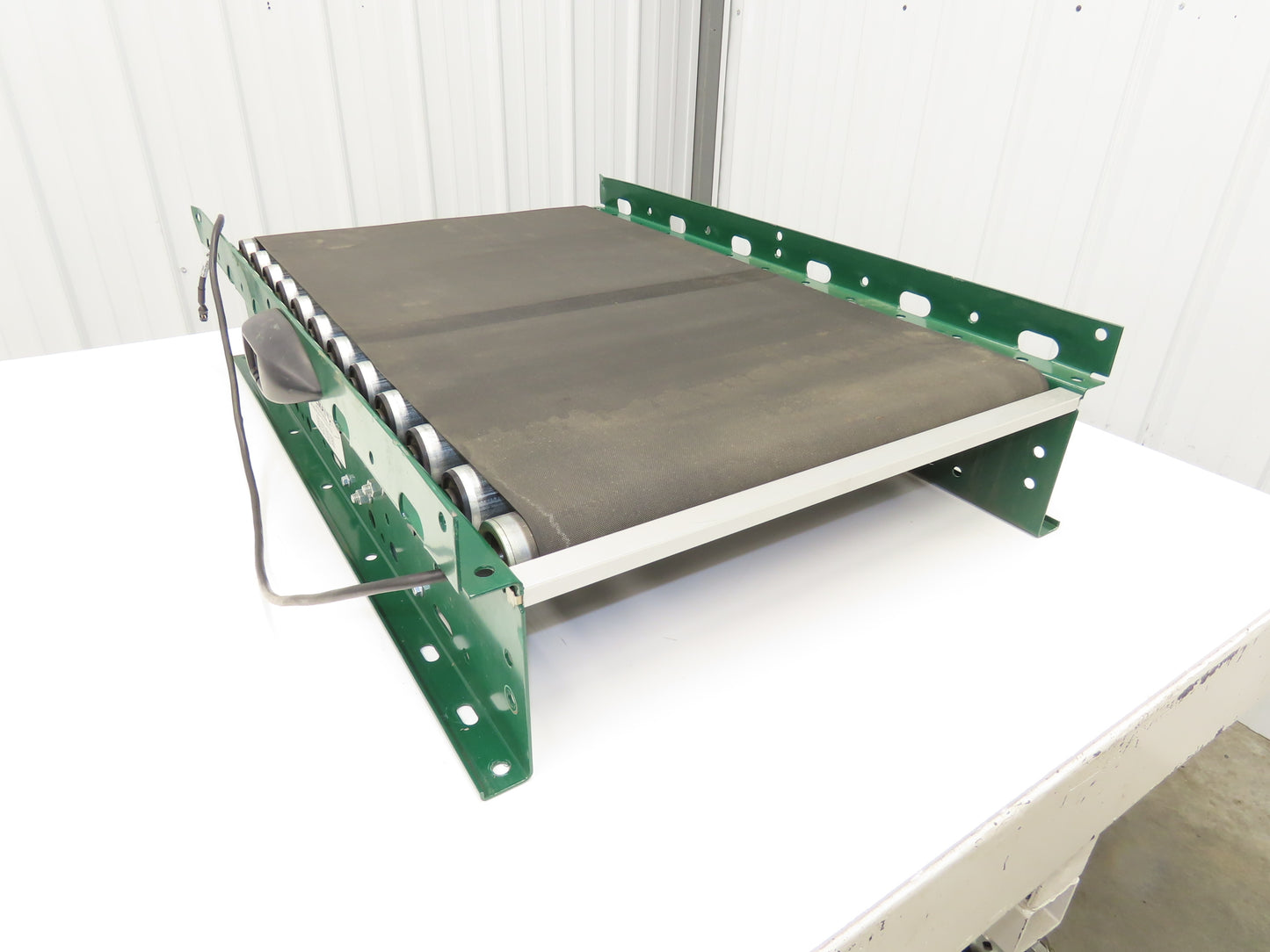 Dematic 25"W x 36"L Belt Over Roller Powered Conveyor 22"BF 48V Motorized Roller