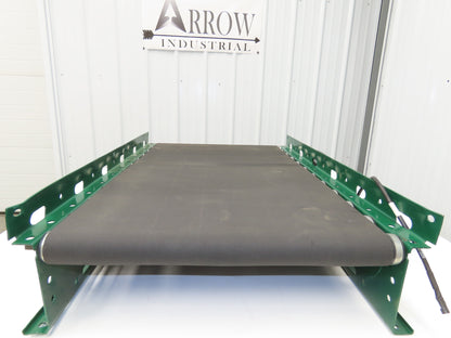 Dematic 25"W x 36"L Belt Over Roller Powered Conveyor 22"BF 48V Motorized Roller