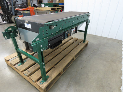 Dematic 25"W x 60"L Slider Bed Conveyor 18" Belt 1.5Hp 3PH Belt Drive 220 FPM