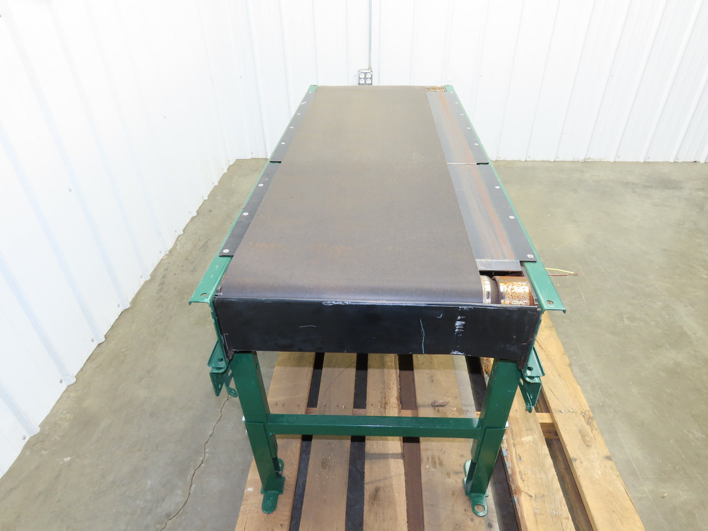 Dematic 25"W x 60"L Slider Bed Conveyor 18" Belt 1.5Hp 3PH Belt Drive 220 FPM