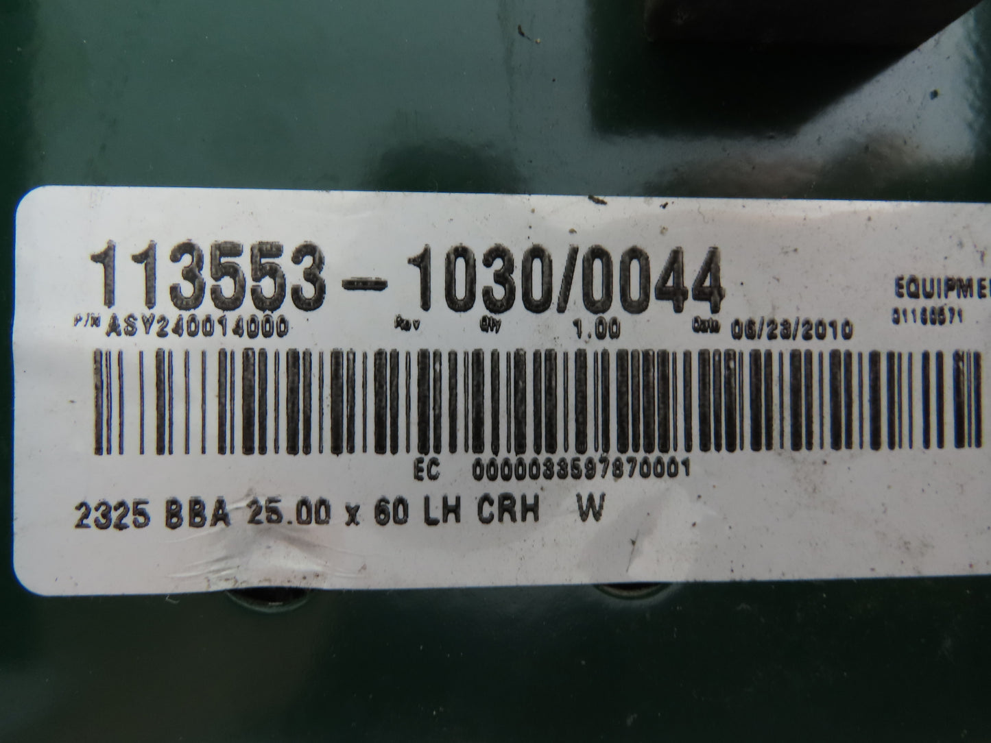 Dematic 25"W x 60"L Slider Bed Conveyor 18" Belt 1.5Hp 3PH Belt Drive 220 FPM