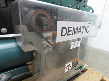 Dematic 25"W x 60"L Slider Bed Conveyor 18" Belt 1.5Hp 3PH Belt Drive 220 FPM