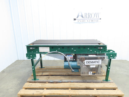 Dematic 25"W x 60"L Slider Bed Conveyor 18" Belt 1.5Hp 3PH Belt Drive 220 FPM