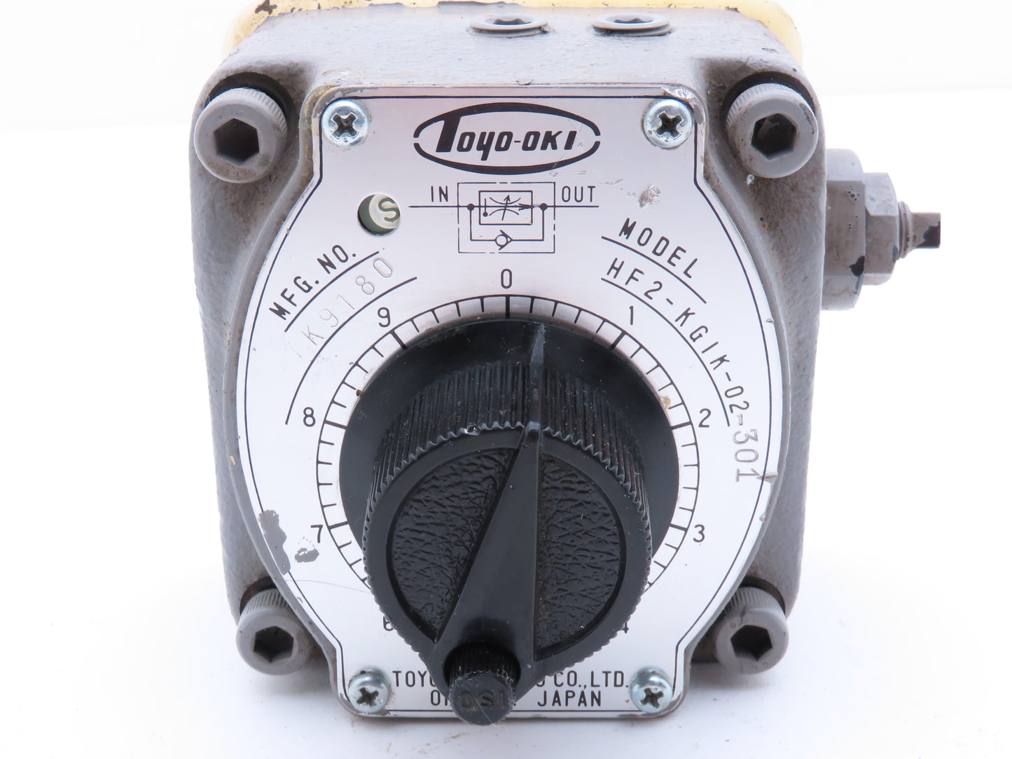 Toyooki Kogyo HF2-KGIK-02-301 Hydraulic Flow Control Valve Manual Dial