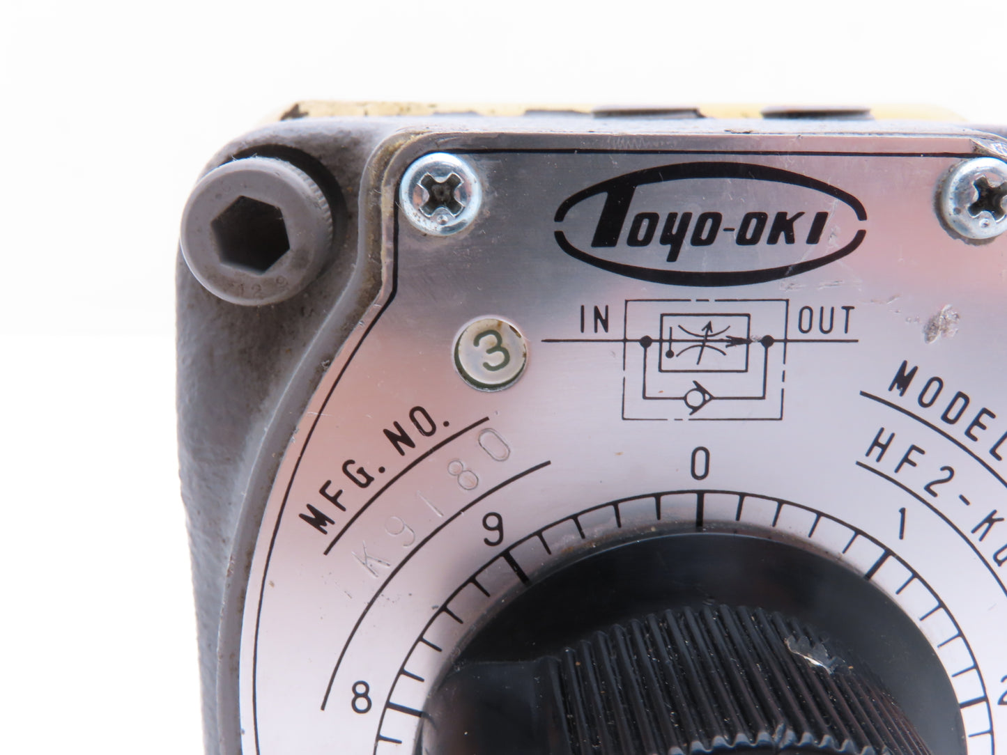 Toyooki Kogyo HF2-KGIK-02-301 Hydraulic Flow Control Valve Manual Dial