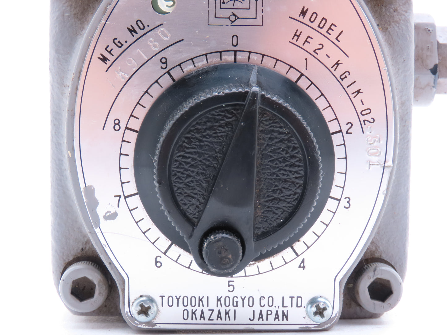 Toyooki Kogyo HF2-KGIK-02-301 Hydraulic Flow Control Valve Manual Dial