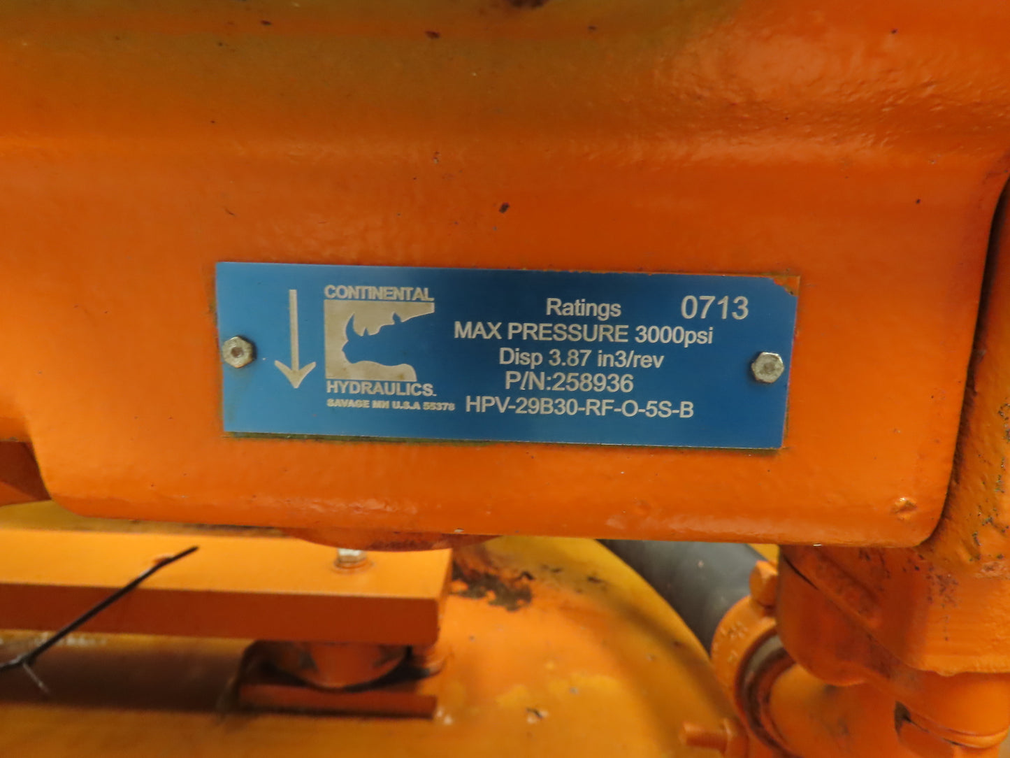 Continental RHM Hydraulic Power Unit 29 GPM 3000 PSI 25Hp Dual Pump 100 Gal