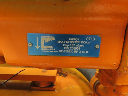Continental RHM Hydraulic Power Unit 29 GPM 3000 PSI 25Hp Dual Pump 100 Gal