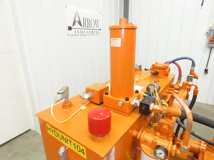 Continental RHM Hydraulic Power Unit 29 GPM 3000 PSI 25Hp Dual Pump 100 Gal