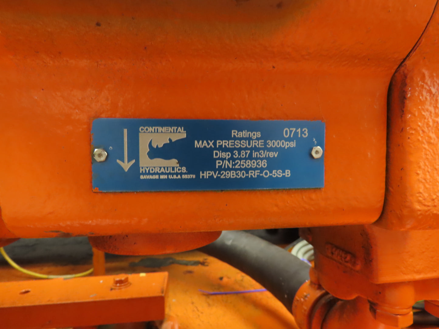 Continental RHM Hydraulic Power Unit 29 GPM 3000 PSI 25Hp Dual Pump 100 Gal
