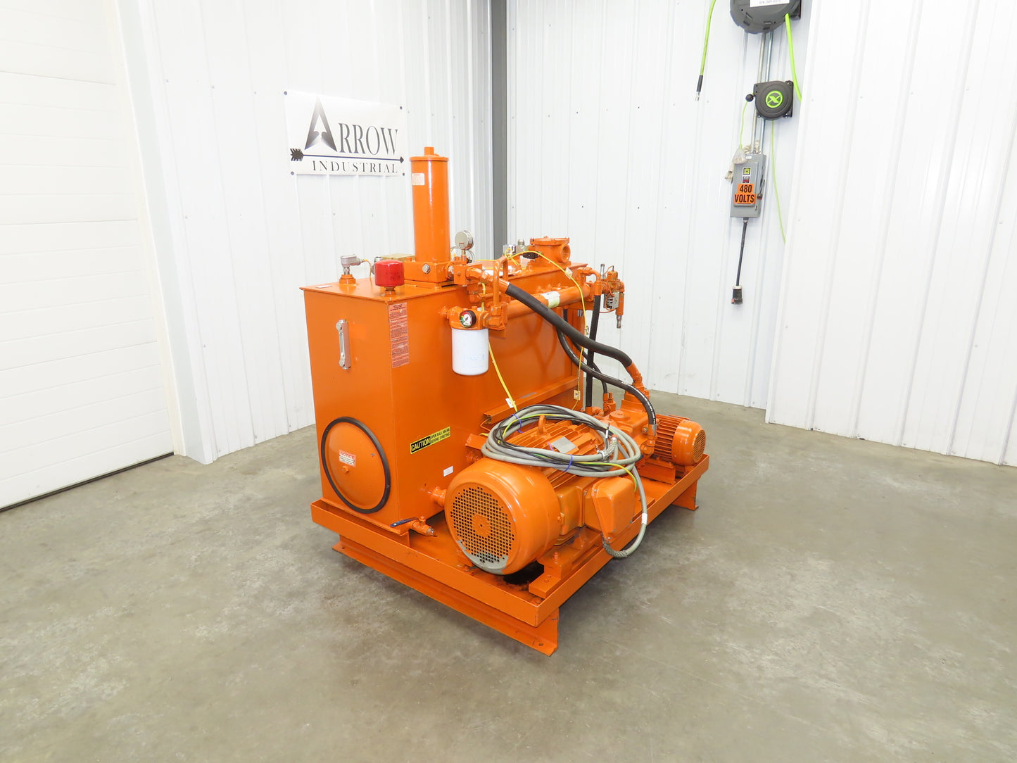 Continental RHM Hydraulic Power Unit 29 GPM 3000 PSI 25Hp Dual Pump 100 Gal