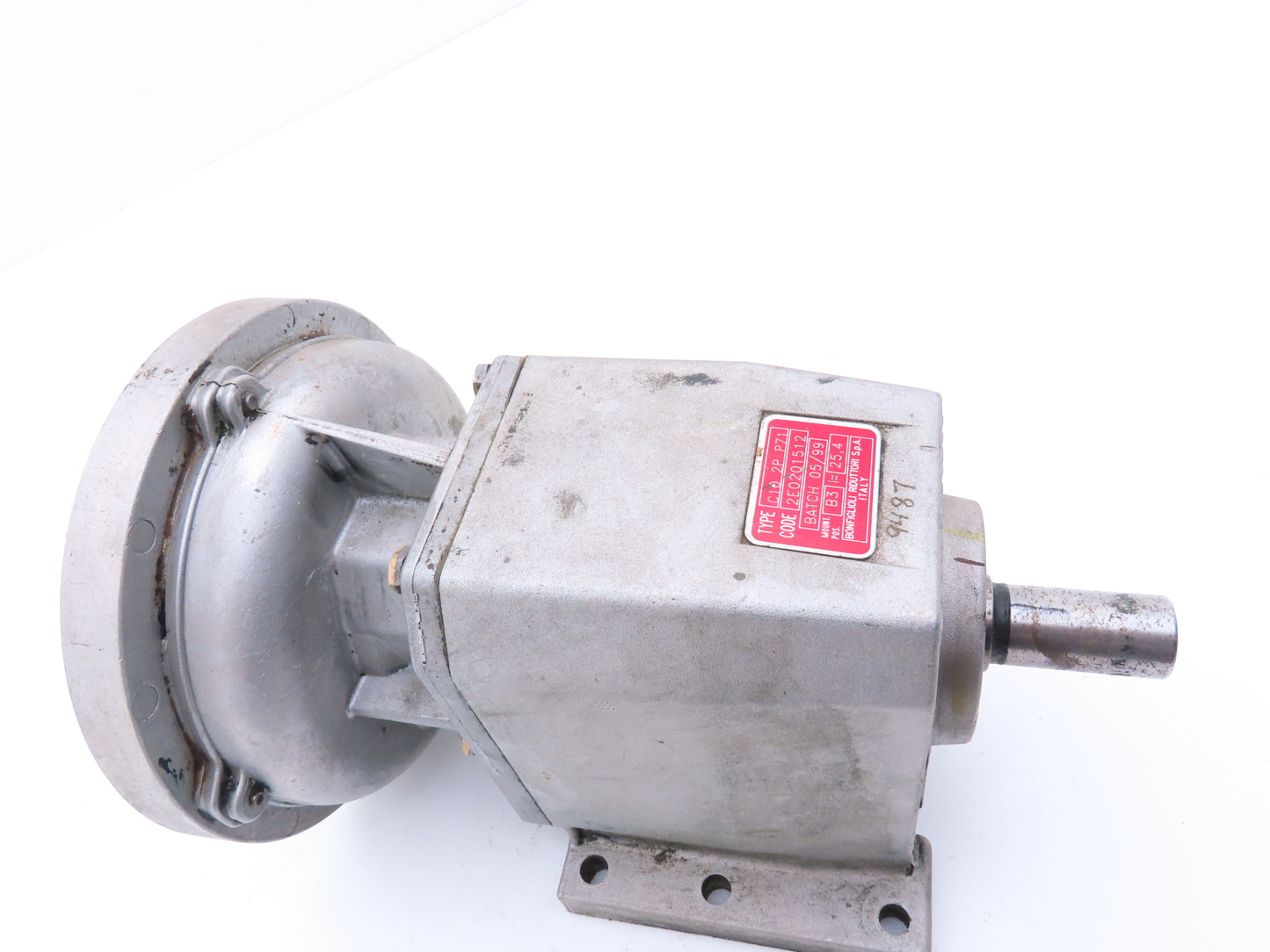 Bonfiglioli C10 2P P71 Worm Gearbox 25:1 Reducer 70rpm IEC71 Inline Output