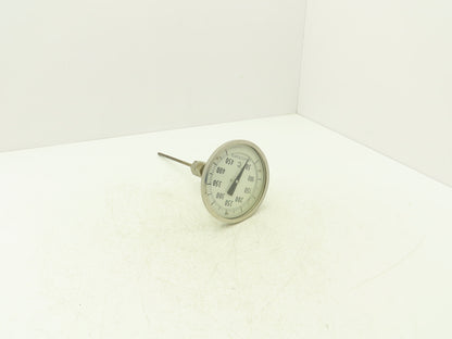 Ashcroft 50/450C Temp Thermometer Gauge 50-450°C 5"Dial 9"Stem Bi-Metal 1/2"NPT