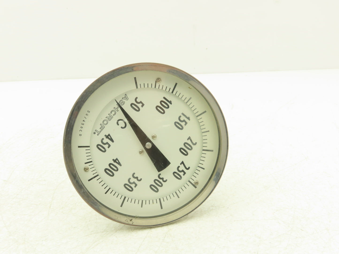 Ashcroft 50/450C Temp Thermometer Gauge 50-450°C 5"Dial 9"Stem Bi-Metal 1/2"NPT