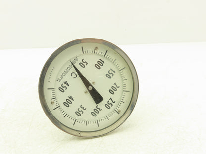 Ashcroft 50/450C Temp Thermometer Gauge 50-450°C 5"Dial 9"Stem Bi-Metal 1/2"NPT