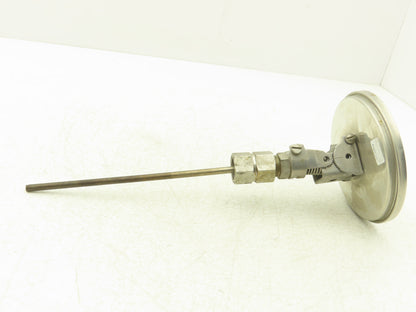 Ashcroft 50/450C Temp Thermometer Gauge 50-450°C 5"Dial 9"Stem Bi-Metal 1/2"NPT