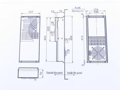 Apiste ENH-115L(R)-100 Enclosure Heat Exchanger 100VAC Cool Changer