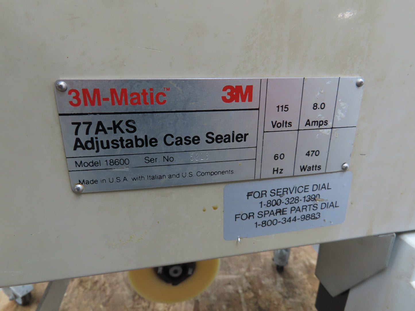 3M-Matic 77A-KS Carton Sealer Adjustable Case Sealing 115V Top Bottom Taper