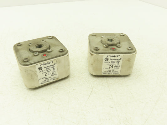 Bussman 170M6417 Fuse 700V 1400A IR700-200kA Lot of 2