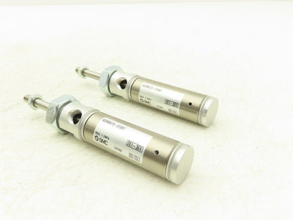 SMC NCMB075-0100T Pneumatic Air Cylinder 3/4"Bore 1"Stroke Spring Ext  Lot of 2