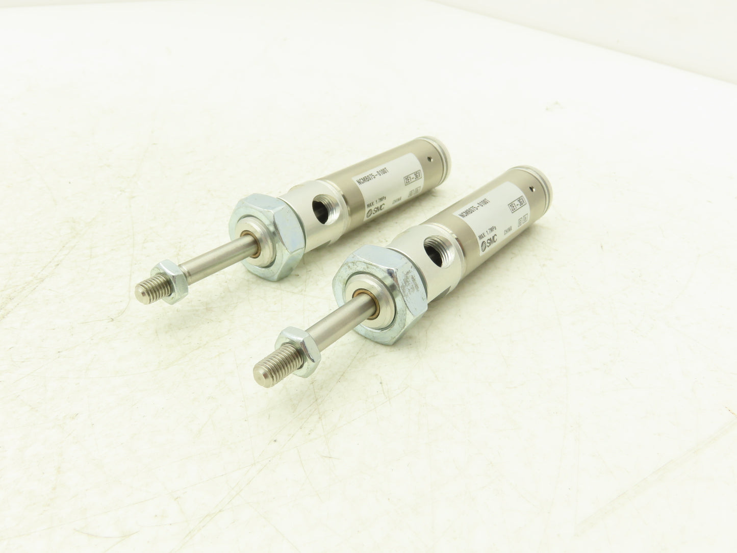 SMC NCMB075-0100T Pneumatic Air Cylinder 3/4"Bore 1"Stroke Spring Ext  Lot of 2