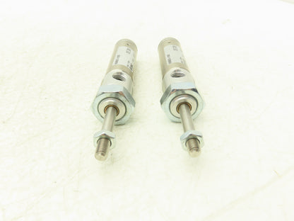 SMC NCMB075-0100T Pneumatic Air Cylinder 3/4"Bore 1"Stroke Spring Ext  Lot of 2