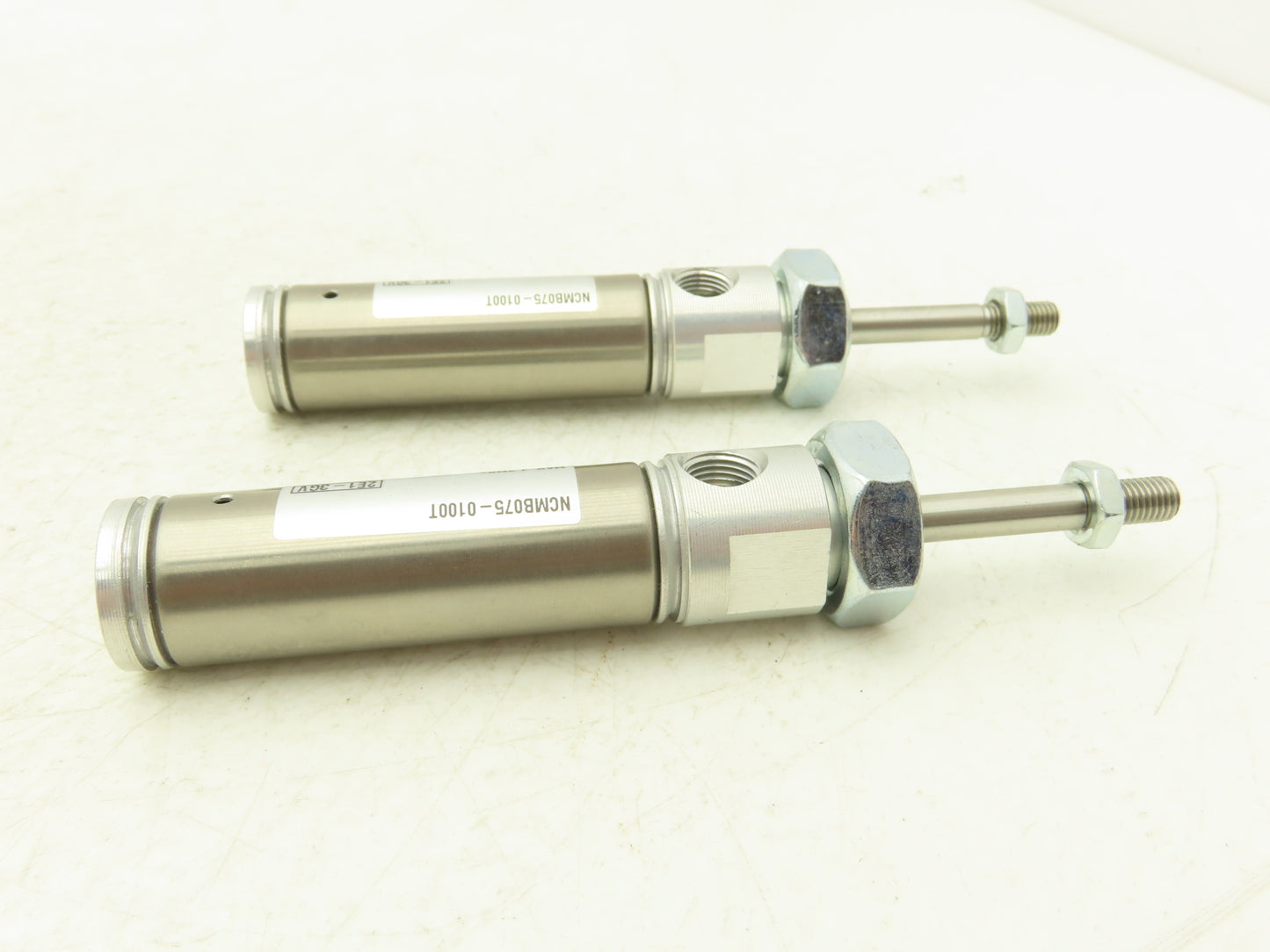 SMC NCMB075-0100T Pneumatic Air Cylinder 3/4"Bore 1"Stroke Spring Ext  Lot of 2