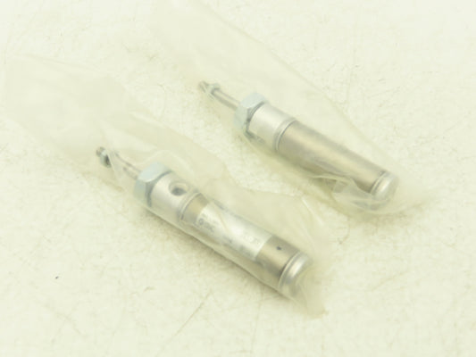 SMC NCMB075-0100T Pneumatic Air Cylinder 3/4"Bore 1"Stroke Spring Ext  Lot of 2