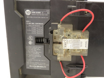 Allen Bradley 100W-B300N-2 Size 5 Contactor 2-Pole 275A 575V 3PH 120V Coil