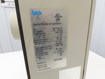 Apiste ENC-620L-UL Enclosure Air Conditioner Special Purpose 200VAC 1Ph