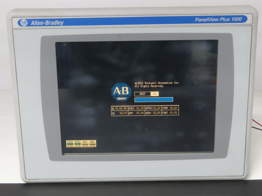 Allen Bradley 2711P-T10C4D8 HMI PanelView Plus 1000 Operator Control Panel Ser A