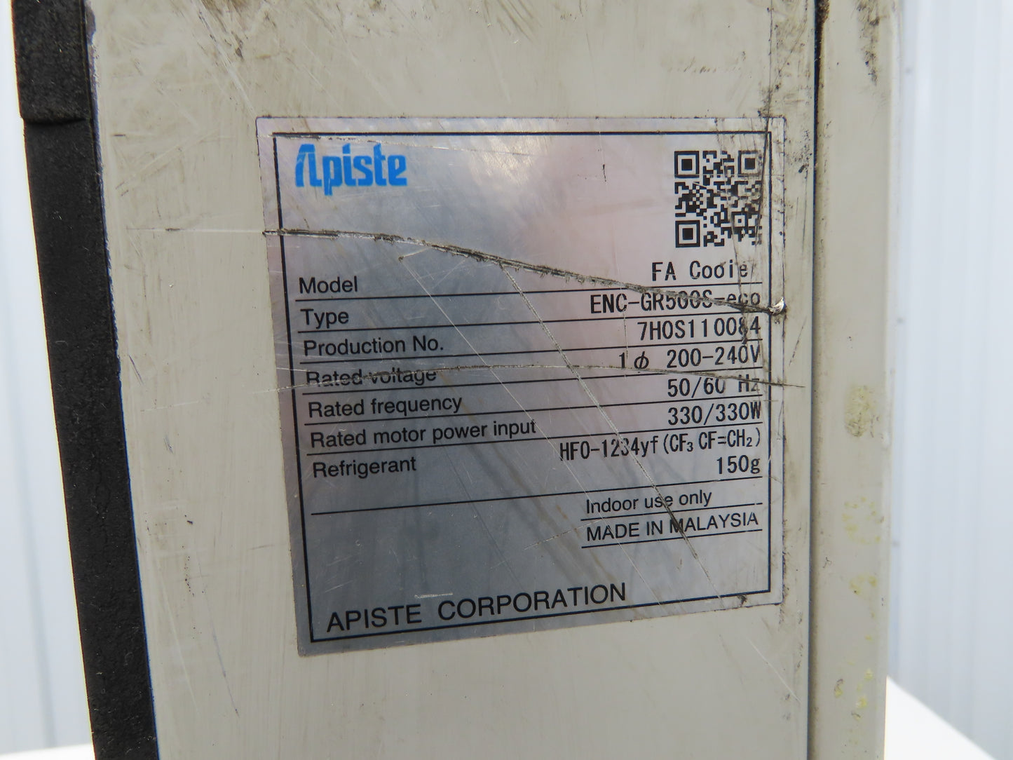 Apiste ENC-GR500S-ECO FA Cooler Enclosure Heat Exchanger 240VAC 1Ph