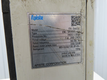 Apiste ENC-GR500S-ECO FA Cooler Enclosure Heat Exchanger 240VAC 1Ph