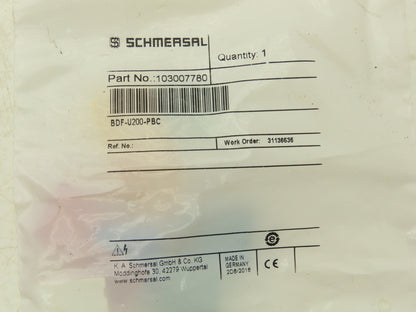Schmersal BDF200-NH-11-LT-LT-LT-2875 Pushbutton Control Panel -Missing Buttons