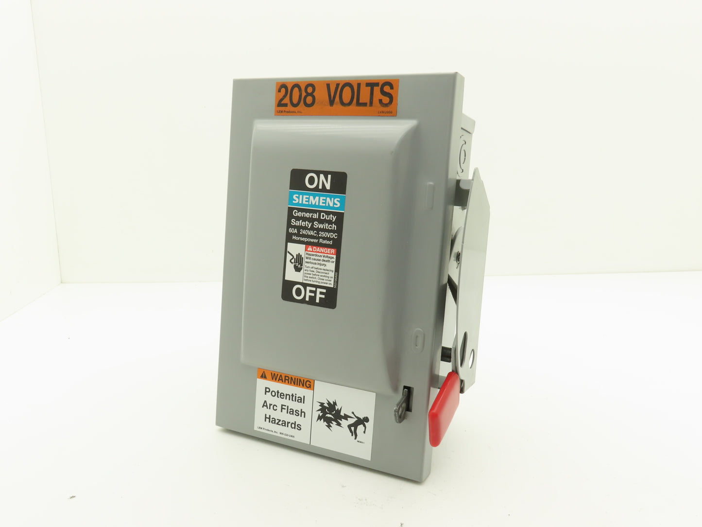 Siemens GNF322 Safety Switch Disconnect Non Fusible 60A 240VAC 250VDC HP Rated