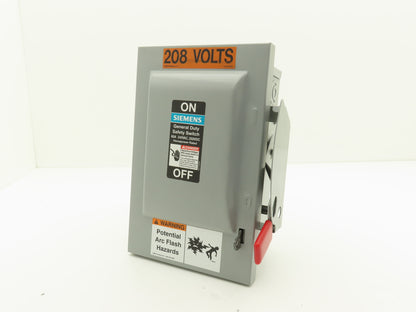 Siemens GNF322 Safety Switch Disconnect Non Fusible 60A 240VAC 250VDC HP Rated