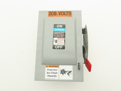 Siemens GNF322 Safety Switch Disconnect Non Fusible 60A 240VAC 250VDC HP Rated