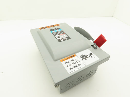Siemens GNF322 Safety Switch Disconnect Non Fusible 60A 240VAC 250VDC HP Rated