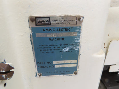 Amp-O-Lectric Model K Semi Automatic Wire Crimper Terminating Crimping Press