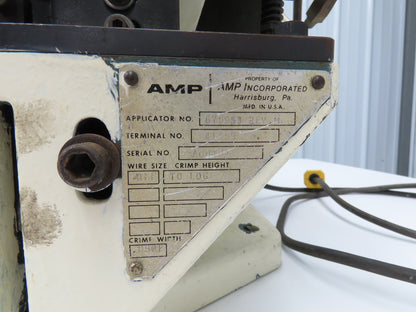 Amp-O-Lectric Model K Semi Automatic Wire Crimper Terminating Crimping Press
