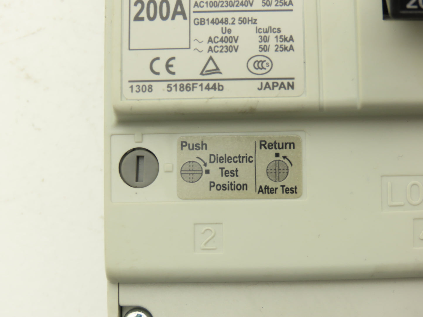 Fuji EW250JAG-3P200 Earth Leakage Circuit Breaker 3-Pole 200A 100-440VAC