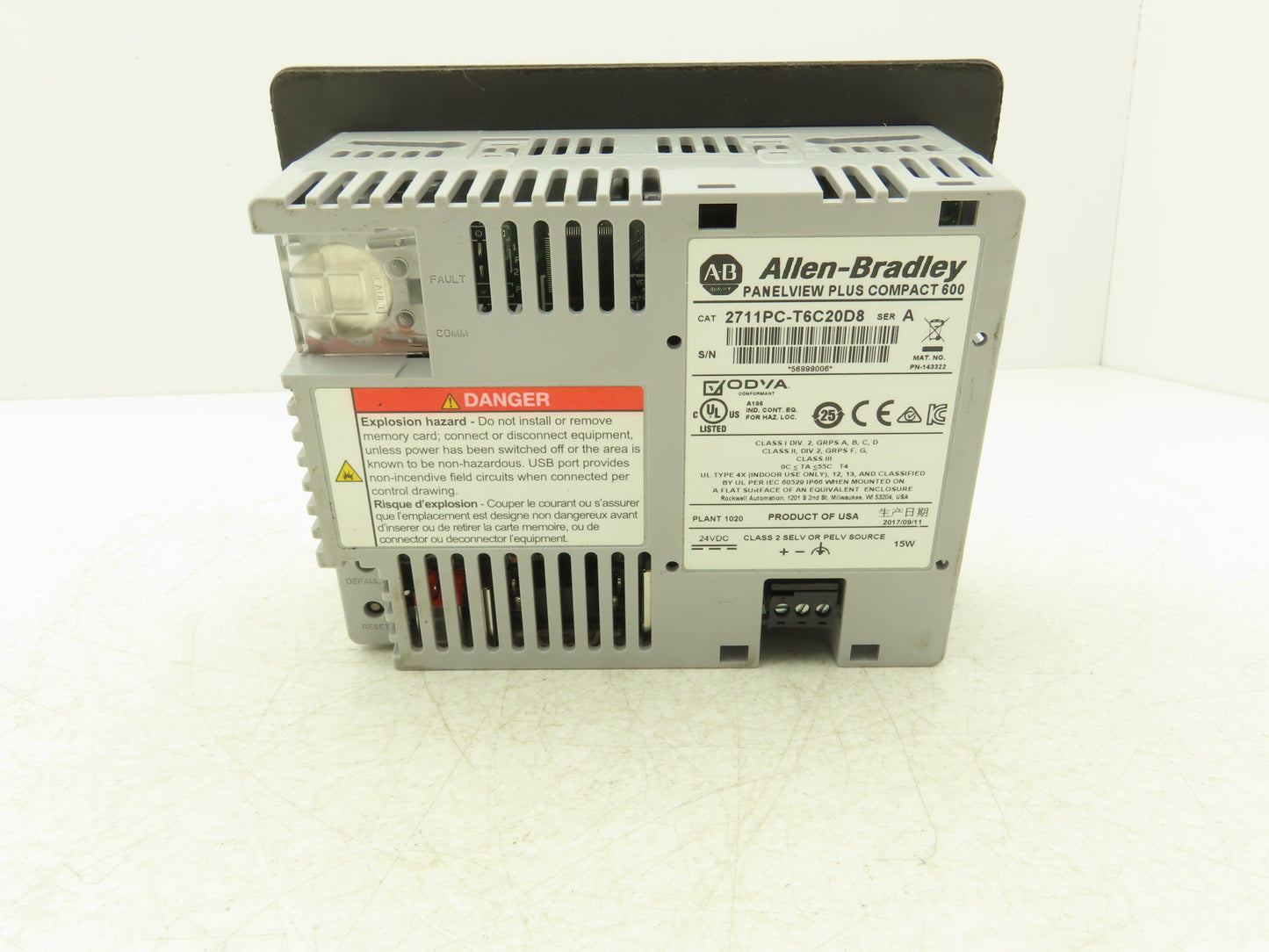 Allen Bradley 2711PC-T6C20D8 HMI PanelView Plus 600 6" Operator Touch Panel