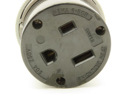 Eaton 6-50R Arrow Hart Plug Heavy-Duty Auto Grip Locking 250VAC 50A 2 Pole