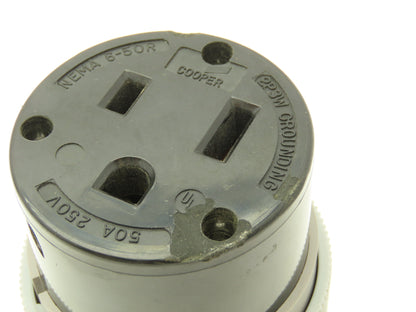Eaton 6-50R Arrow Hart Plug Heavy-Duty Auto Grip Locking 250VAC 50A 2 Pole