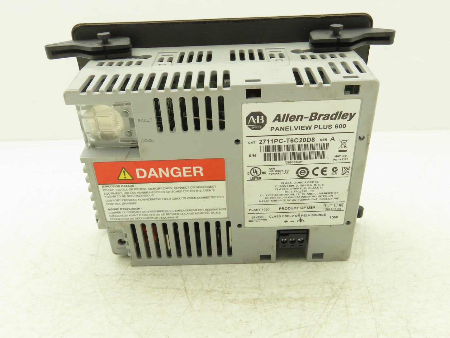 Allen Bradley 2711PC-T6C20D8 HMI PanelView Plus 600 6" Operator Touch Panel