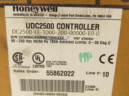 Honeywell DC2500-EE-1000-200-00000-E0-0 Universal Digital Controller 90-250VAC