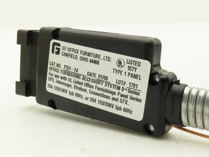 GF Office Furniture PDH-24 Office Panel Wire Harness 120/240V 1Ph Or 208V 3Ph