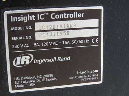 Ingersoll Rand IC12D1A1AWS Insight IC Tool Controller 120VAC - 16A / 240VAC - 8A