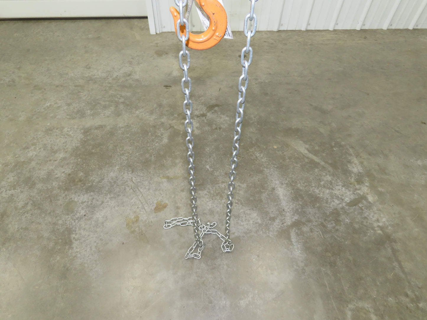 Vestil LOW-2P 1 Ton 2000Lb Chain Fall Hoist 9.8' Lift Push Trolley Low Headroom