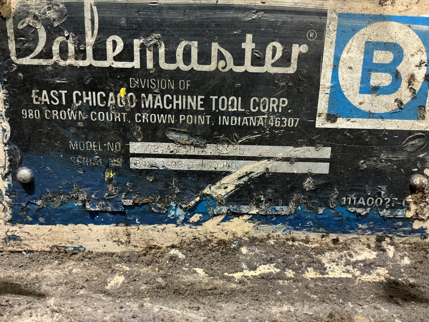 Balemaster 772 Horizontal Cardboard Baler 48x32x72" Bale Manual Tie 25Hp 480V